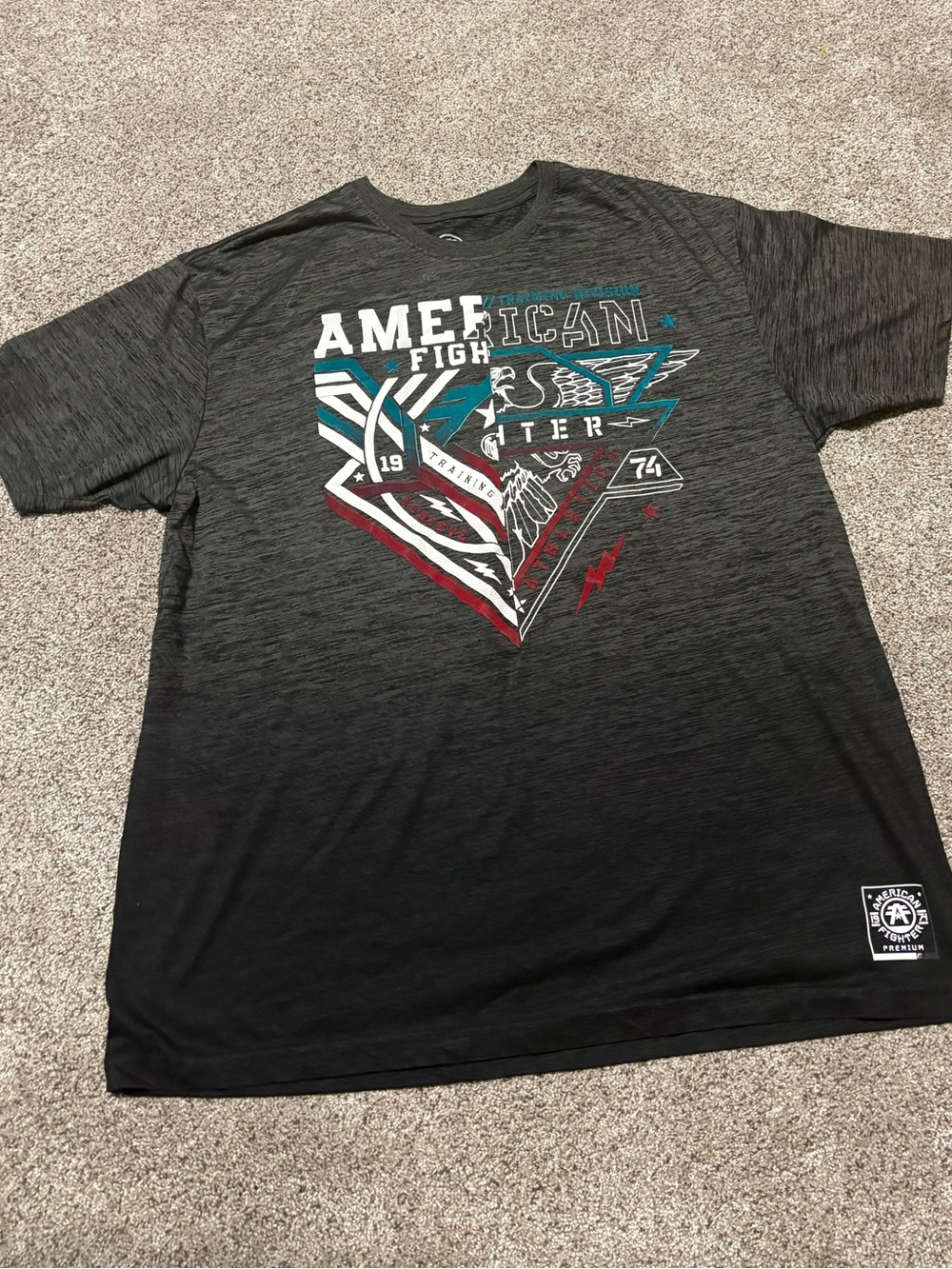 American Fighter Men’s Gray Graphic Crew Neck T-Shirt